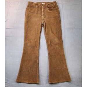 Lucky Brand Stevie High Rise Flare Corduroy Pants Brown Women's 10/30